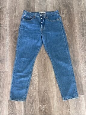 Levi's Blue Denim Jeans with Orange Topstitching